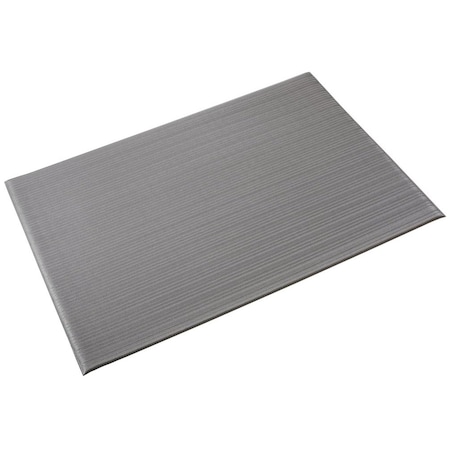 Crown Matting Technologies Antifatigue Mat, 36" L x 27" W, 3/8" Thickness, PVC Foam, Gray FJ S736GY